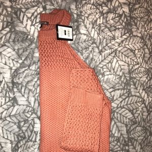 Open shoulder knit sweater